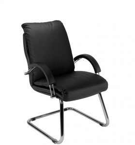 ПОСЕТИТЕЛСКИ СТОЛ NADIR STEEL ЕСТЕСТВЕНА КОЖА