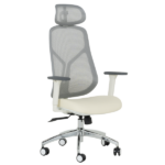 ЕРГОНОМИЧЕН СТОЛ 7901 СИВ-ШАМПАНСКО КОЖА