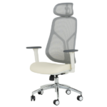 ЕРГОНОМИЧЕН СТОЛ 7901 СИВ-ШАМПАНСКО КОЖА - Image 3