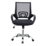 Работен стол Lori Black Chrome - Image 2