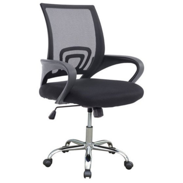 Работен стол Lori Black Chrome - Image 1