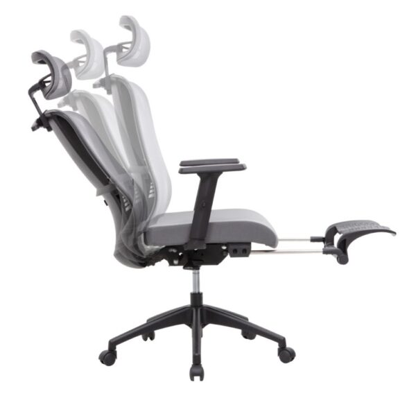 ЕРГОНОМИЧЕН СТОЛ  ZERON HR СИВ - Image 4